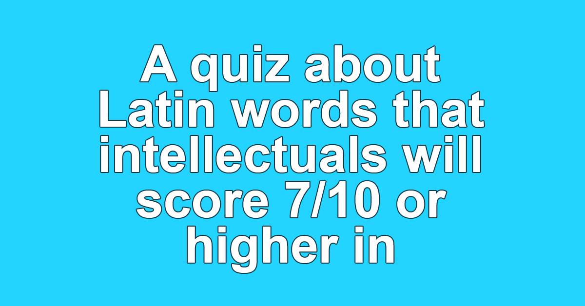 Quiz Latin Words